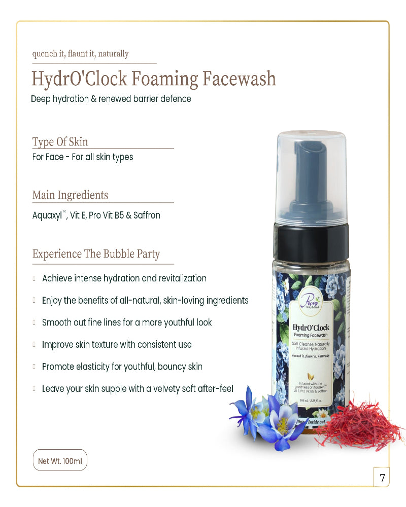 HydrO'Clock Foaming Face Wash