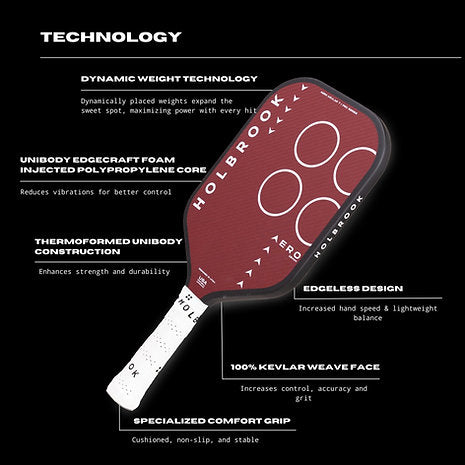 Holbrook Aero Kevlar T 16mm Pickleball Paddle