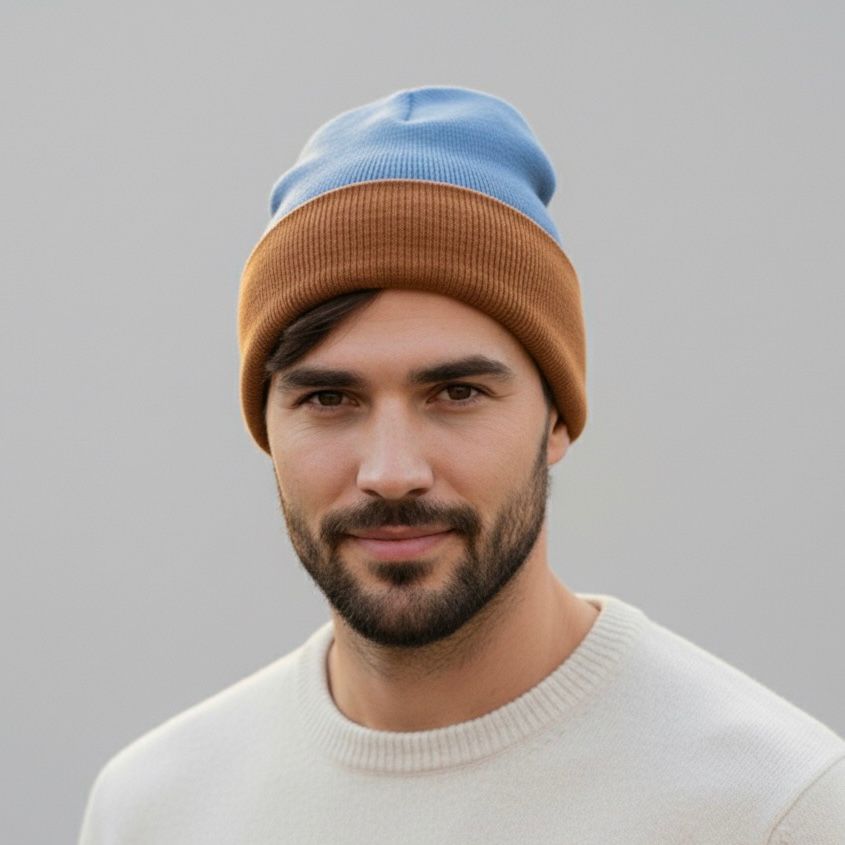 Blue Cashmere Unisex Beanie