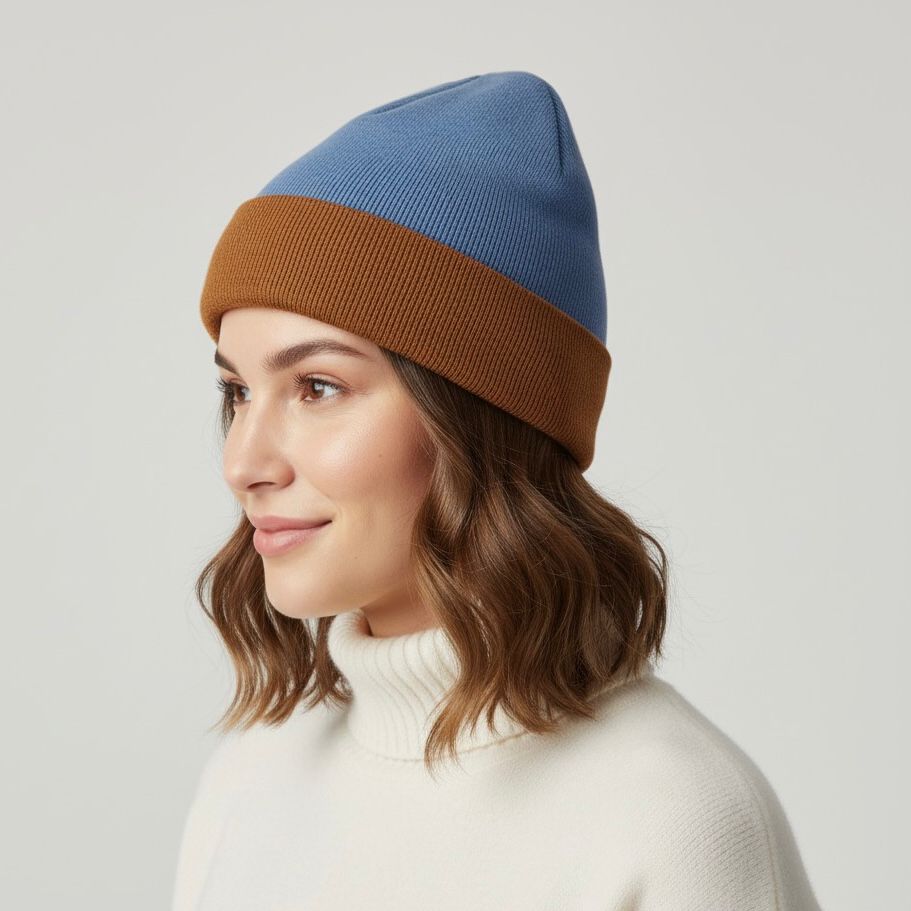 Blue Cashmere Unisex Beanie