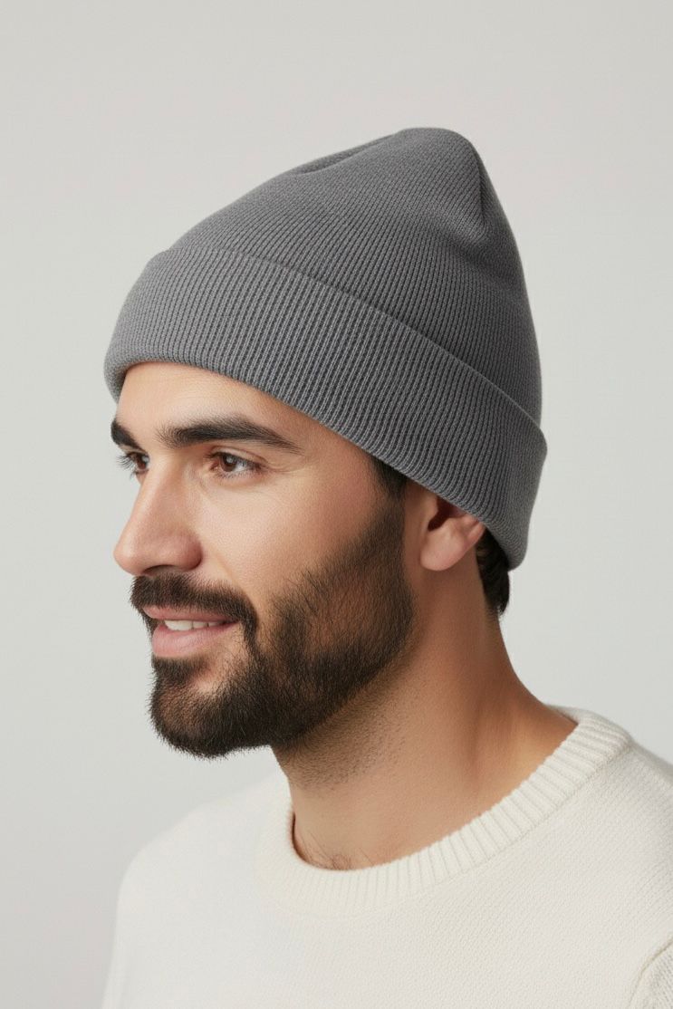 Gray Cashmere Unisex Beanie