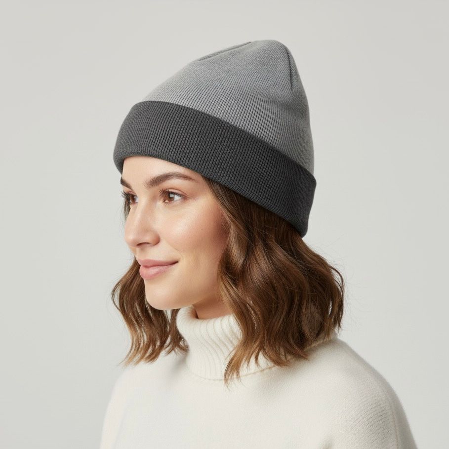 Gray Cashmere Unisex Beanie