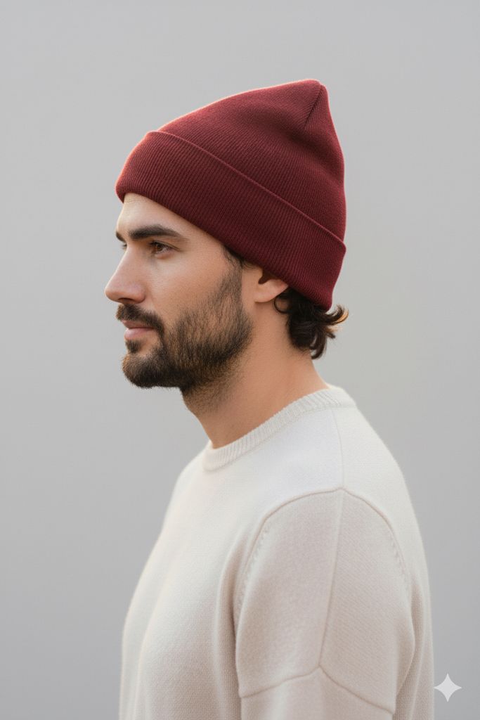 RED UNISEX CASHMERE BEANIE
