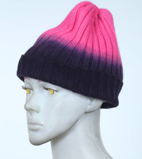 Pink Ombré Cashmere Beanie
